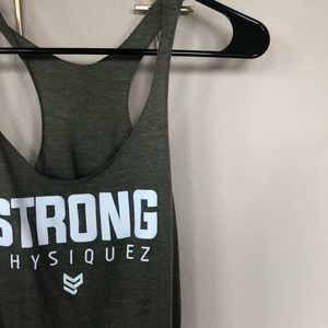Strong Physiquez Olive Tank